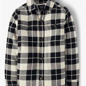 The Children's Place Black and White Plaid Jacket Boys size 7/8
